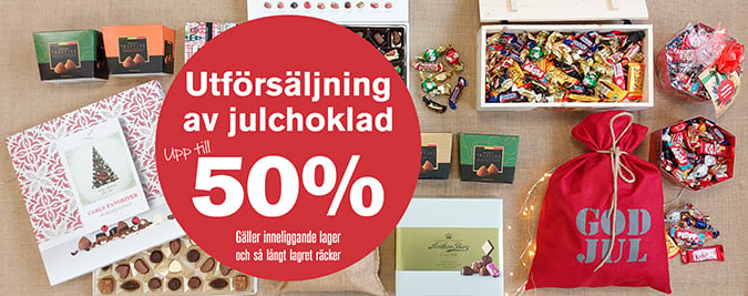 Utförsäljning julchoklad