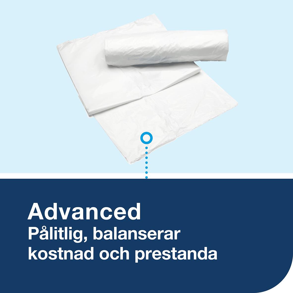 Papperskorg Tork B2 Plast Vit 20L 11800058_2