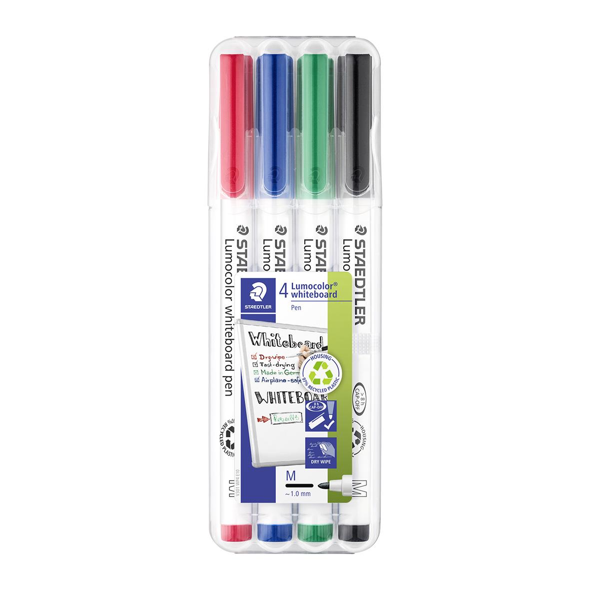 Whiteboardpenna Staedtler Lumocolor 301 4 färger 1mm