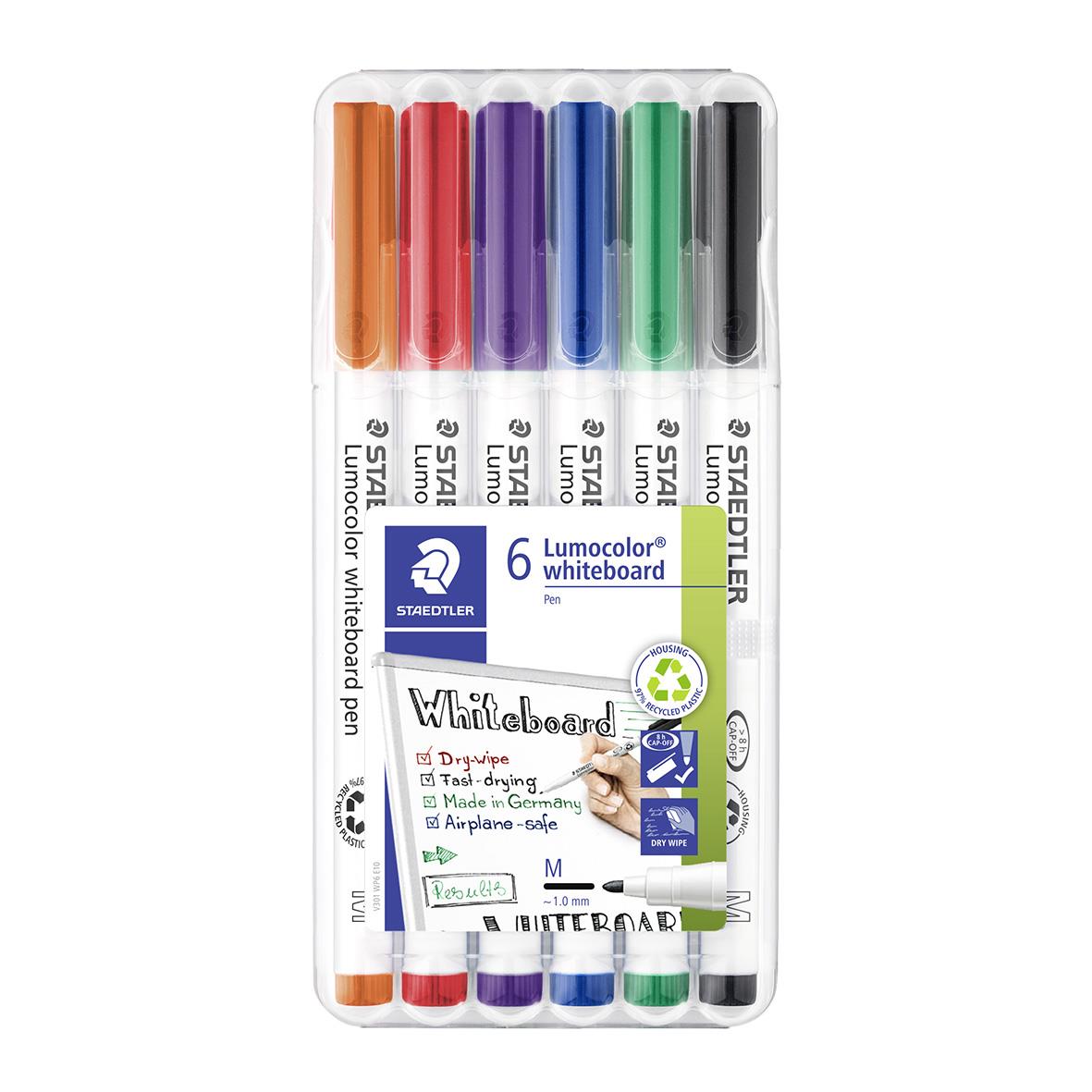 Whiteboardpenna Staedtler Lumocolor 301 6 färger 1mm