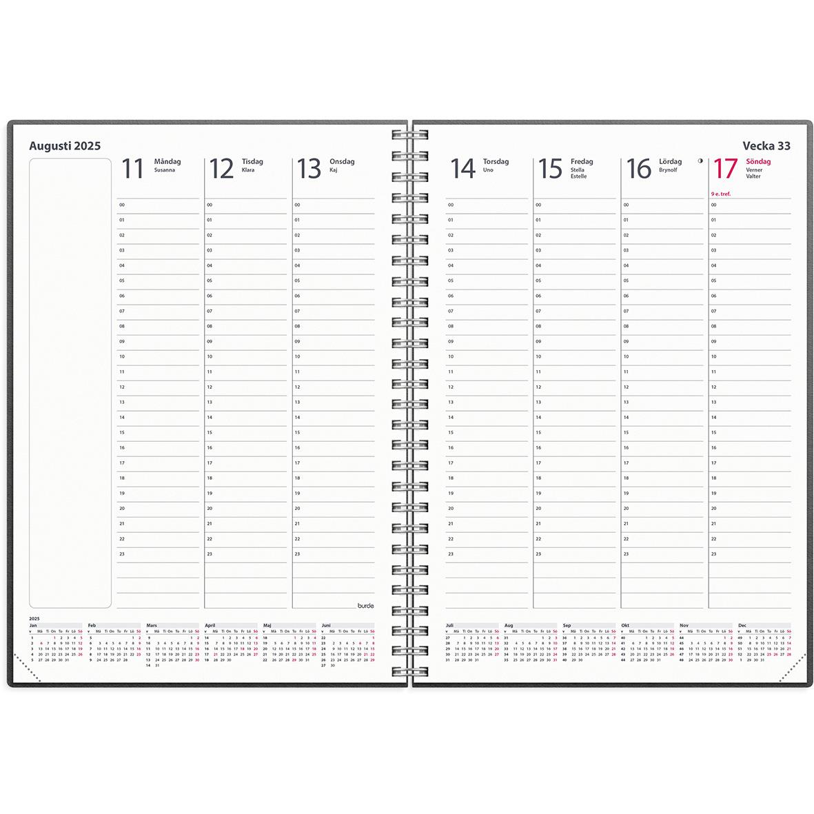 Almanacka Burde 1069 24 h kalender 2025 A5 16010417_2