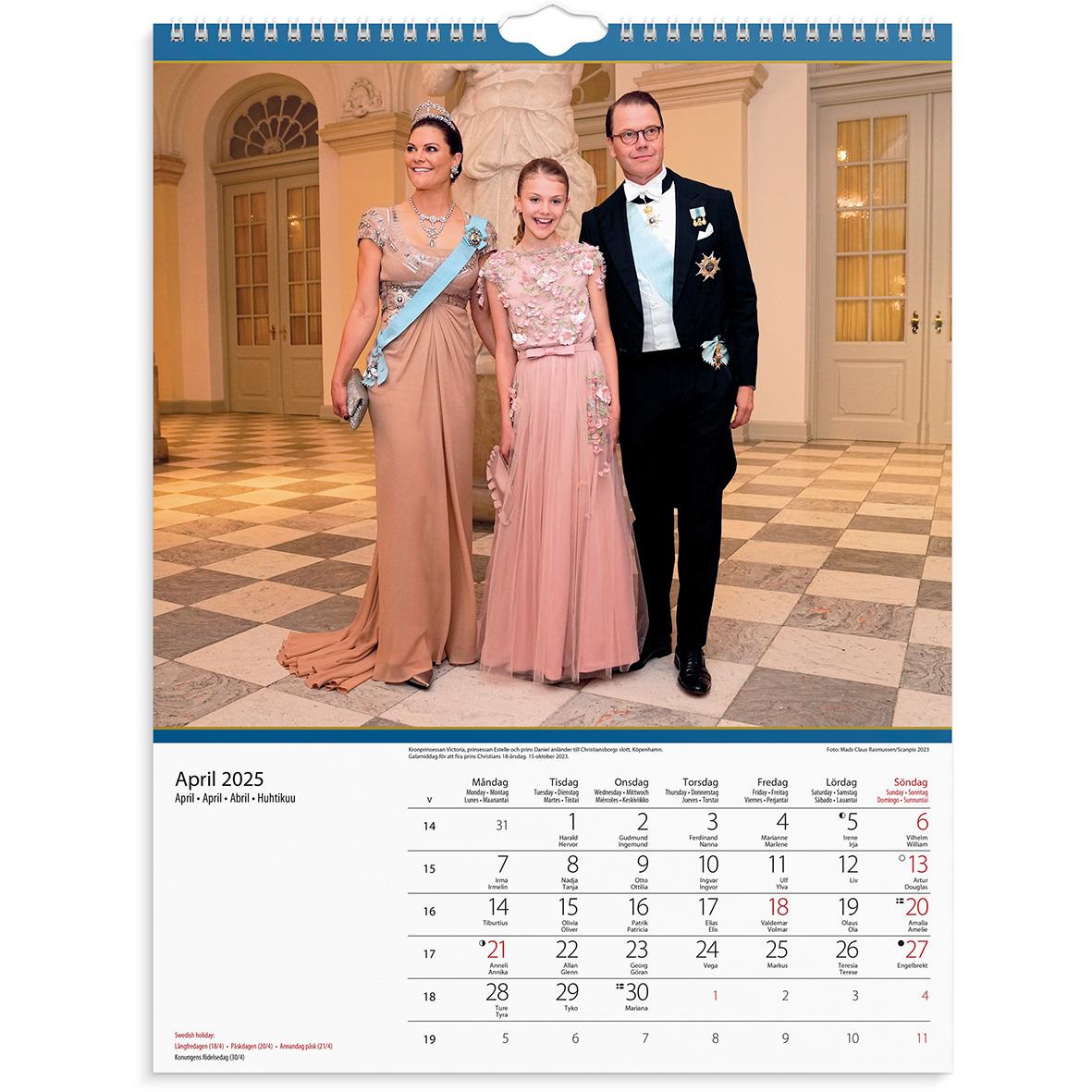 Väggkalender Burde 1797 Kungafamiljen 2025 16030224_2