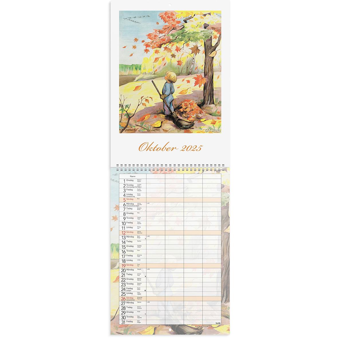 Väggkalender Burde 1739 Familje Kerstin Frykstrand 2025 16030264_2