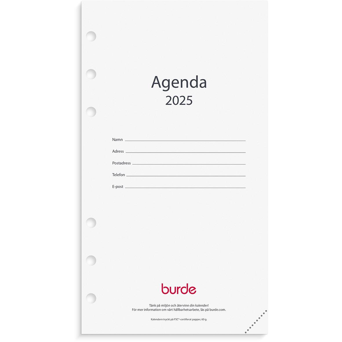 Almanacka Burde 4602 Regent Kalendersats Agenda 2025