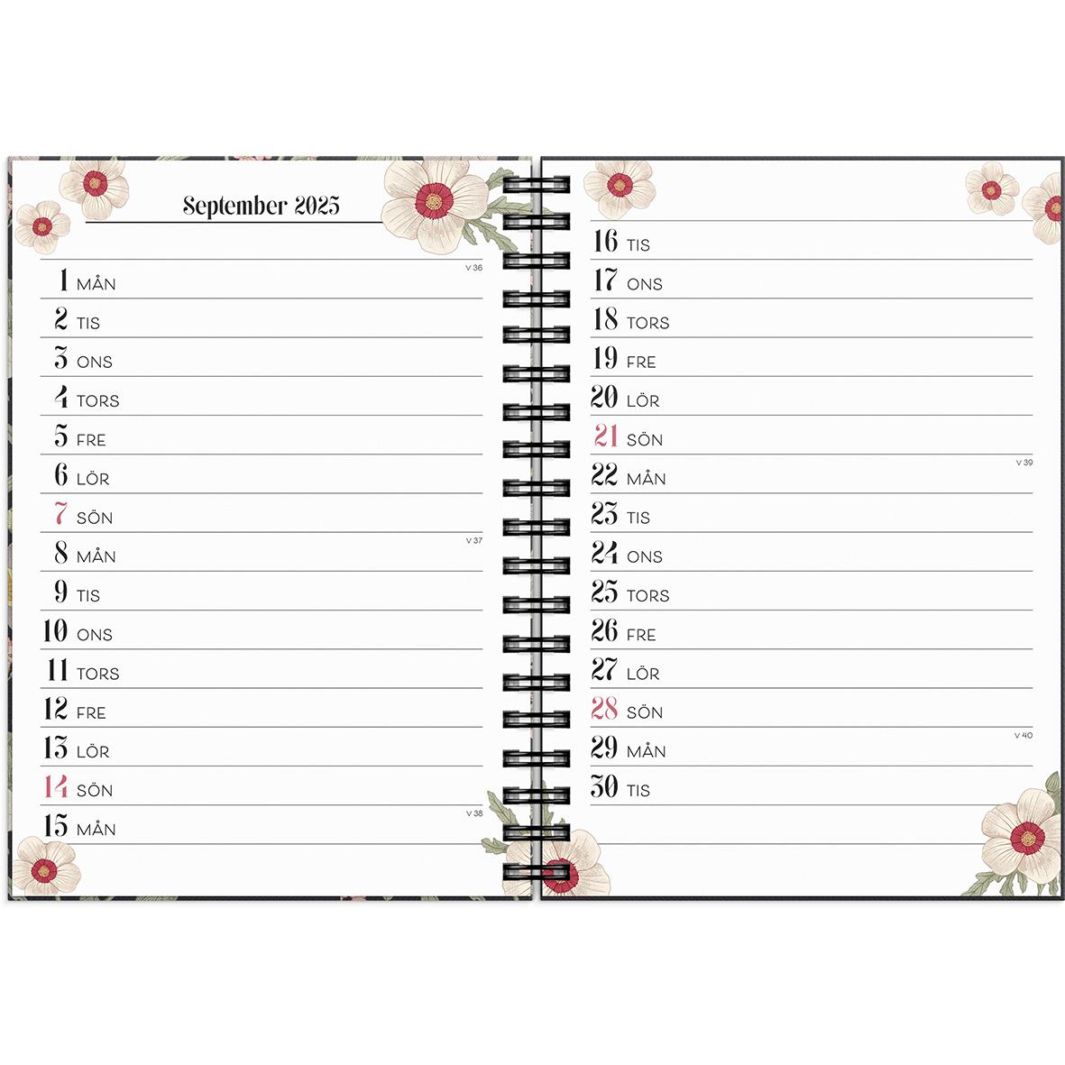 Almanacka Burde 1037 Life Planner 2025 Floral 16141488_3