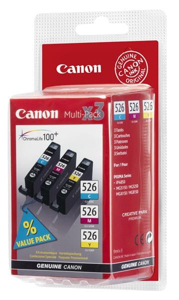 Bläckpatron Canon CLI-526 Valuepack 4541B018 CMY 26010036