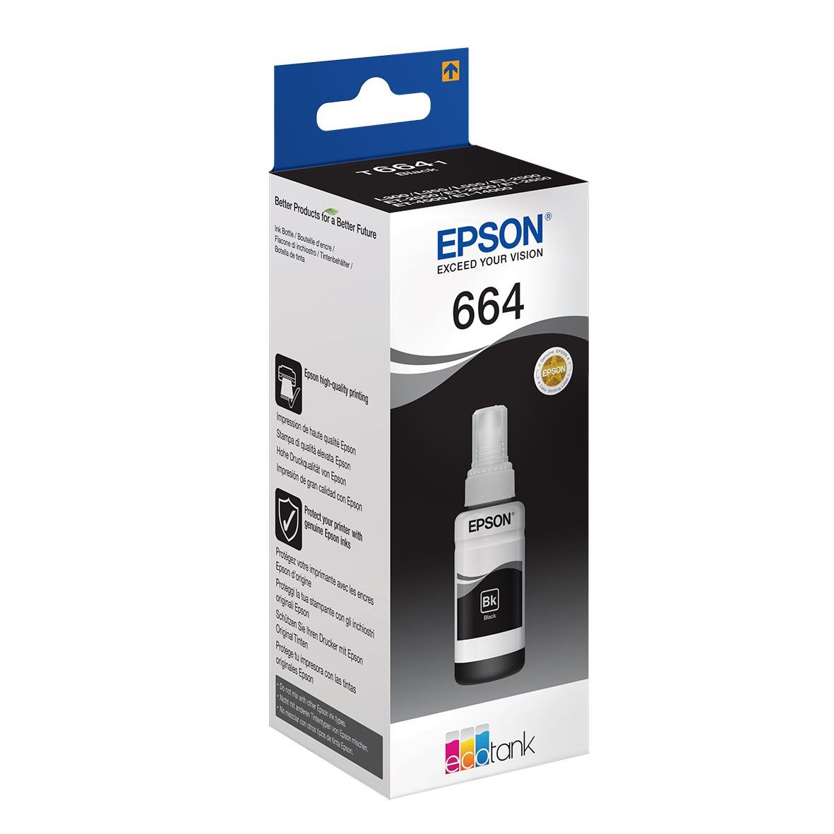 Bläckpatron Epson T6641 Svart