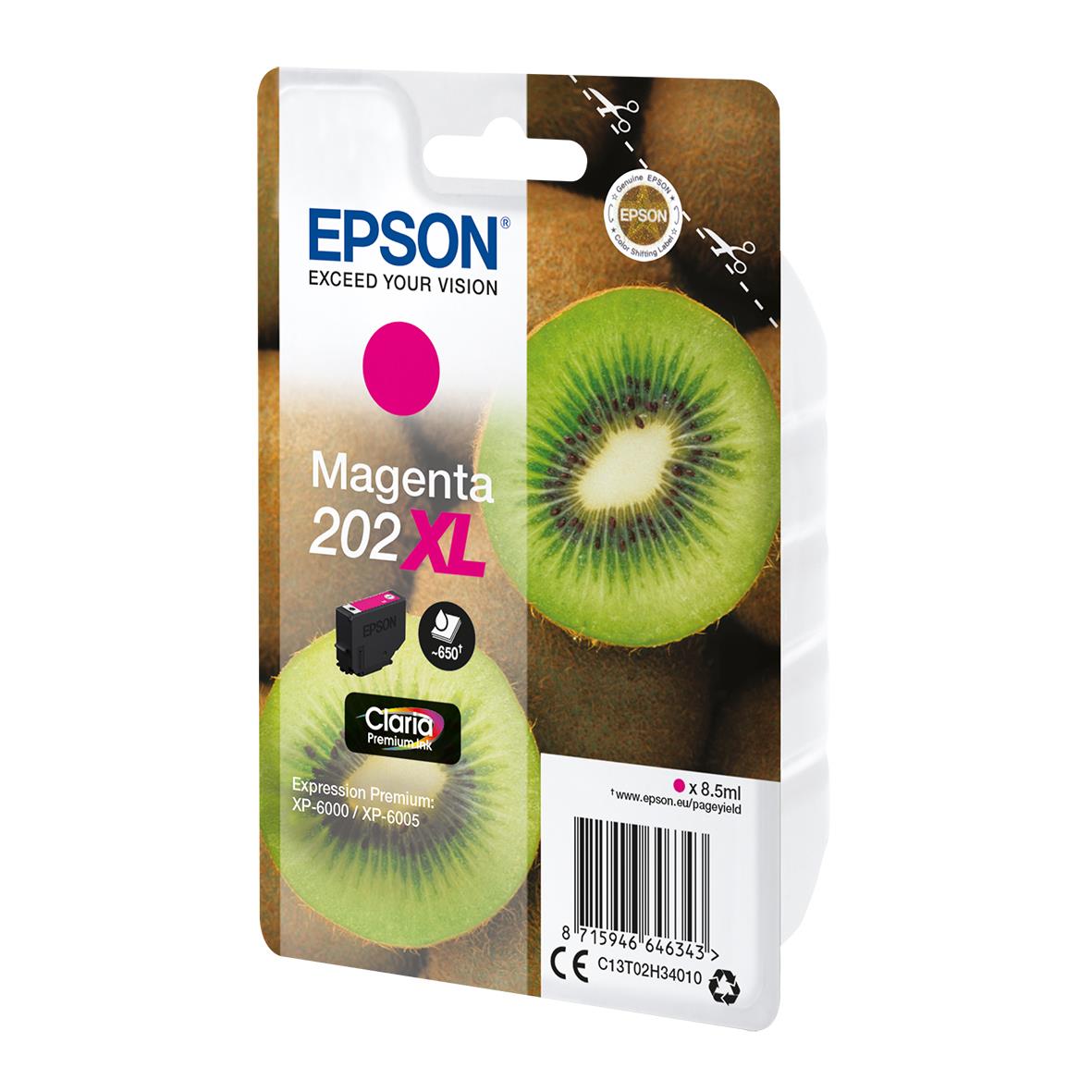 Bläckpatron Epson 202XL C13T02H34010 Magenta 26011442