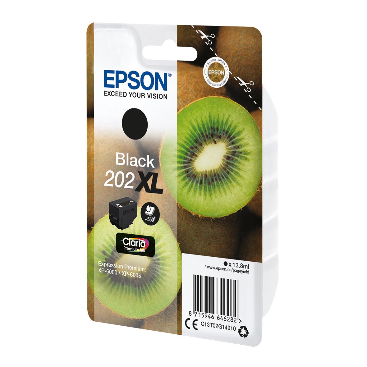 Bläckpatron Epson 202XL C13T02G14010 Svart 26011443