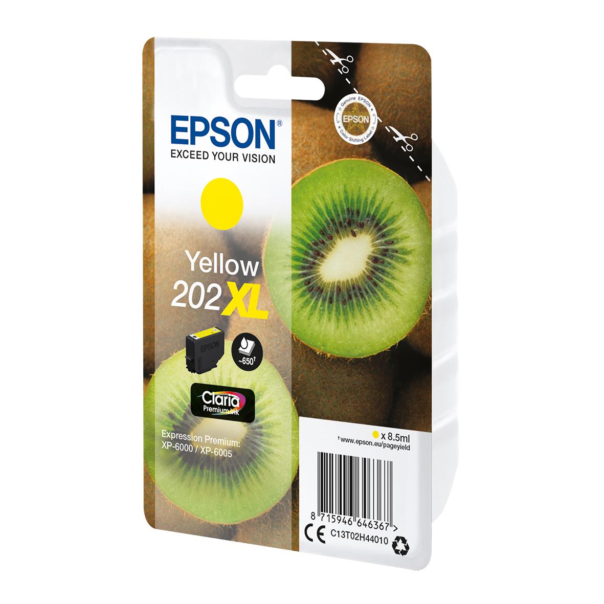 Bläckpatron Epson 202XL C13T02H44010 Gul 26011445