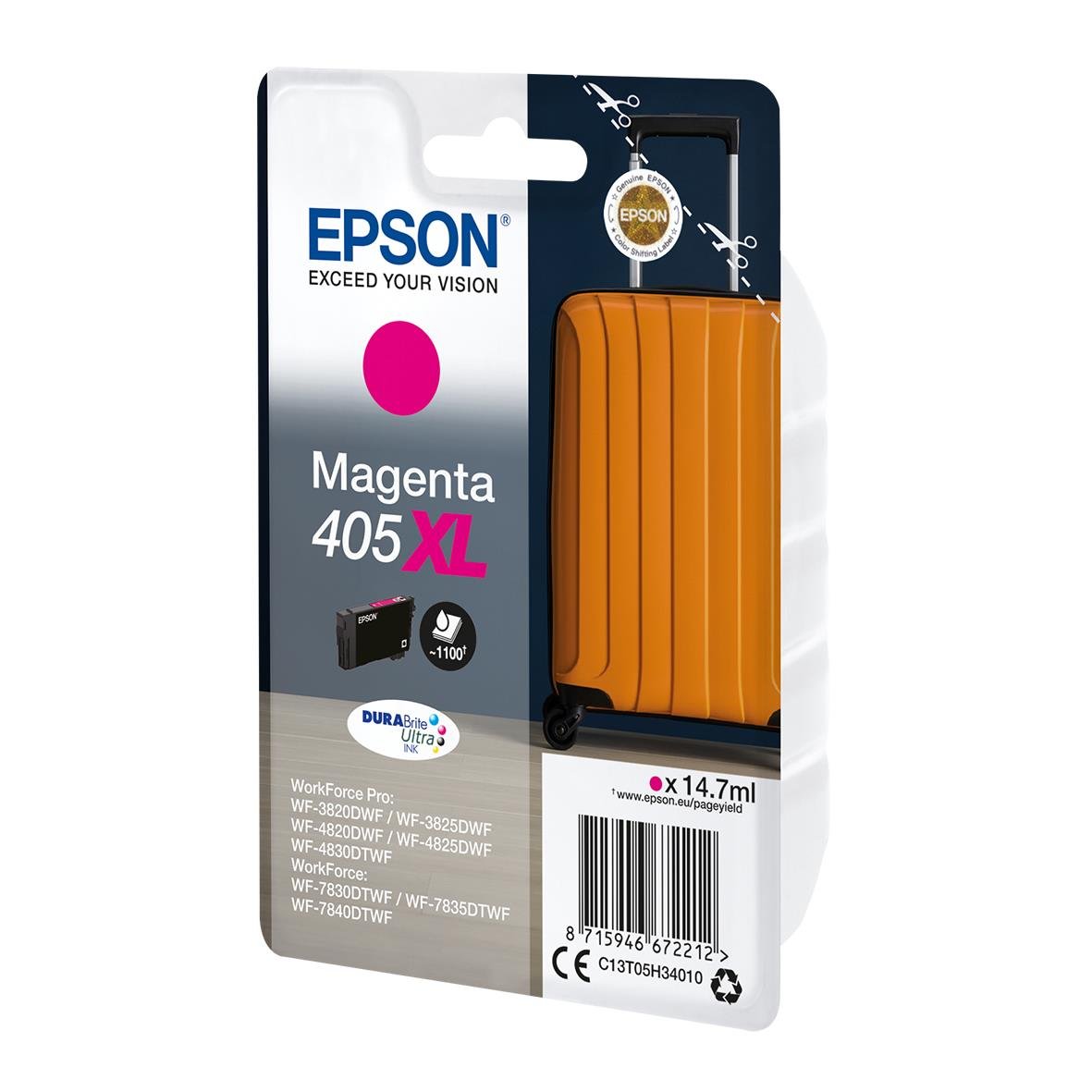 Bläckpatron Epson T405XL 1100 Sidor C13T05H34010 Magenta 26011544