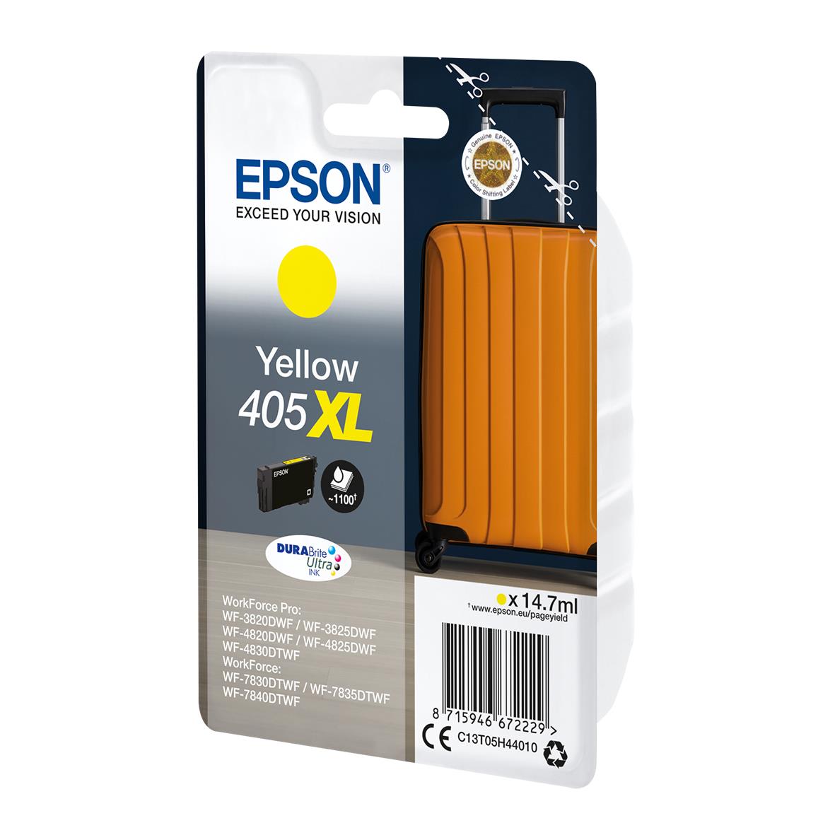 Bläckpatron Epson T405XL 1100 Sidor C13T05H44010 Gul