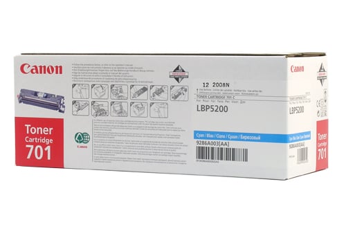 Lasertoner Canon 701C 9286A003 Cyan 27040382