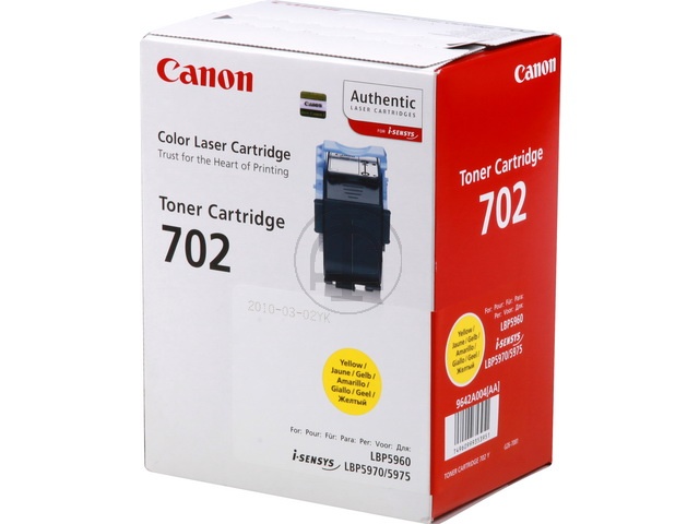 Lasertoner Canon 702Y 9642A004 Gul 27040389