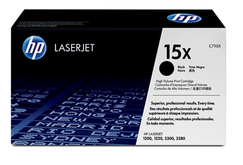 Lasertoner HP 15X 3500 Sidor C7115X Svart