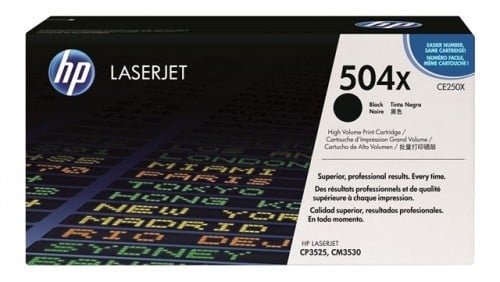 Lasertoner HP 504X 2000 Sidor CE250X Svart