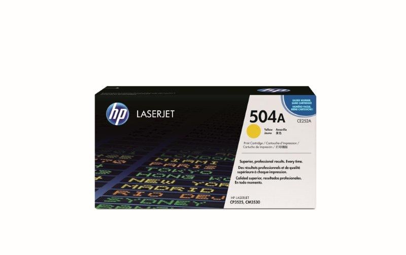 Lasertoner HP 504A 6900 Sidor CE252A Gul