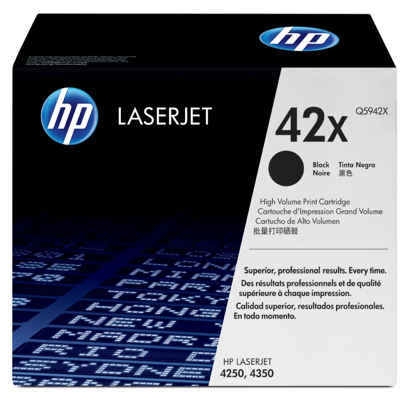 Lasertoner HP 42X 20000 Sidor Q5942X Svart