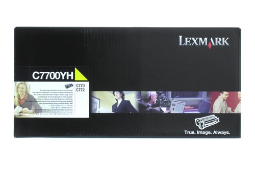 Lasertoner Lexmark 10000 Sidor C7700YH Gul 27041411