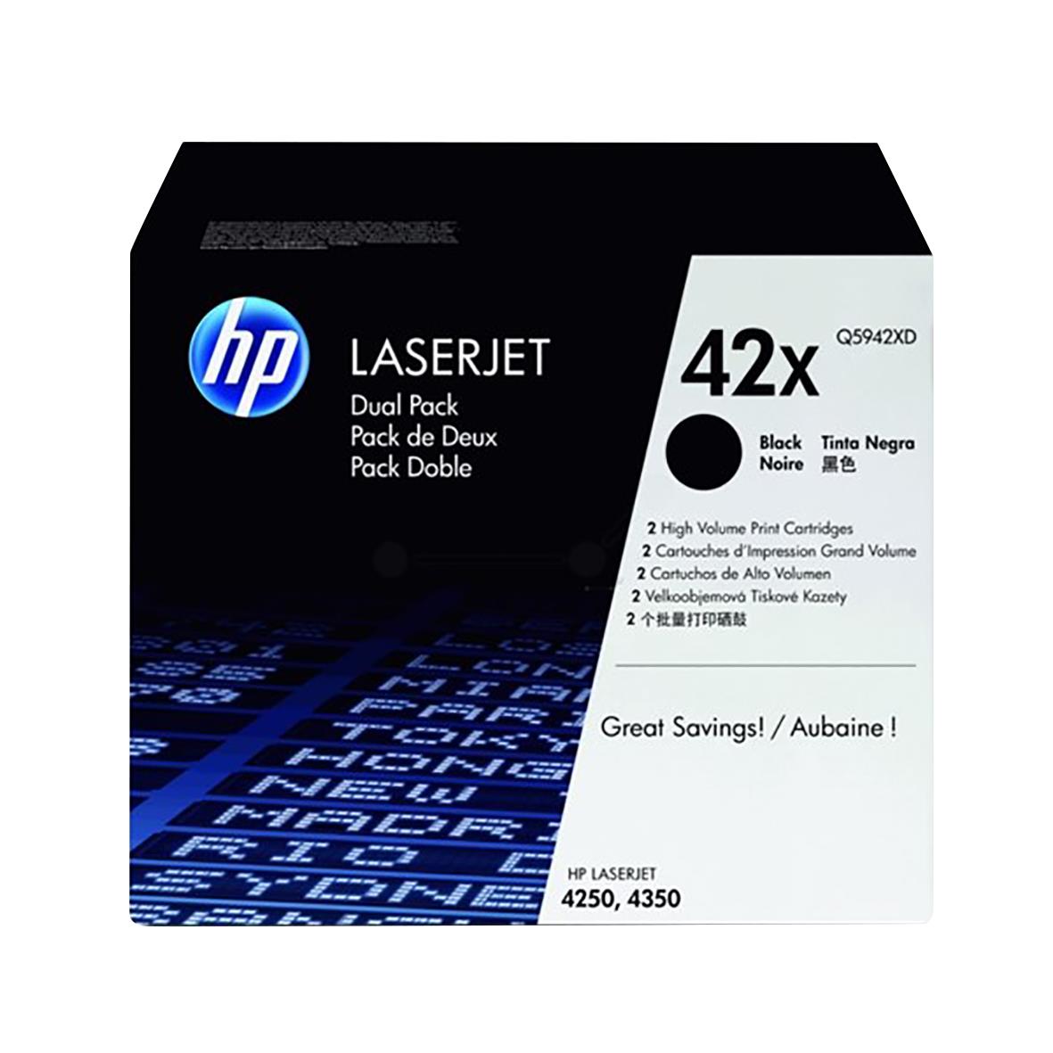 Lasertoner HP 42X 20000 Sidor Q5942XD Svart