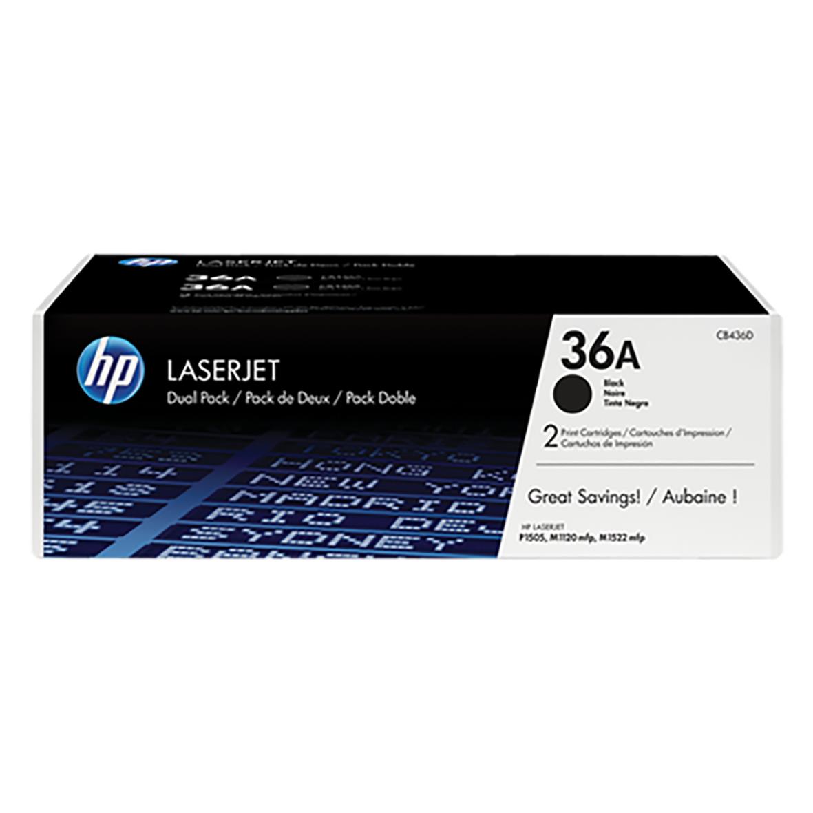 Lasertoner HP 36A 2000 Sidor CB436AD Svart 27042402_1