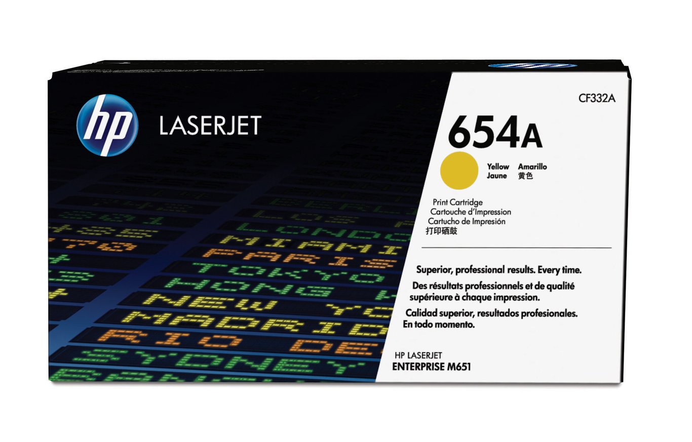 Lasertoner HP 654A CF332A Gul 27042705_1