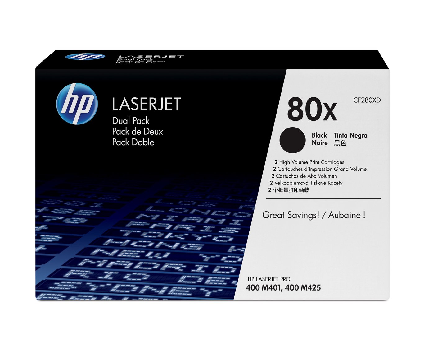 Lasertoner HP 80X 6900 Sidor CF280XD Svart 27042723_1