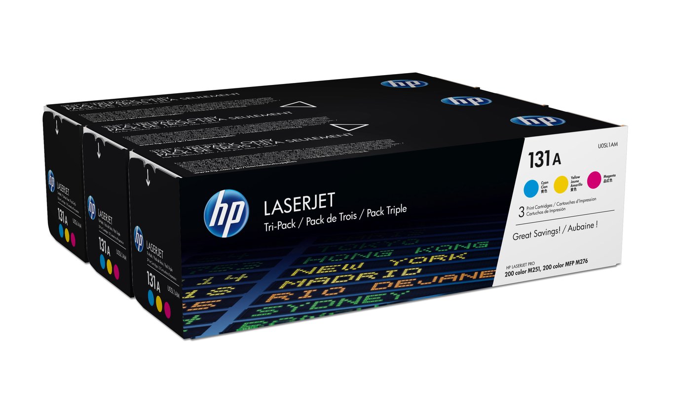 Lasertoner HP 131A U0SL1AM Gul/Cyan/Magenta