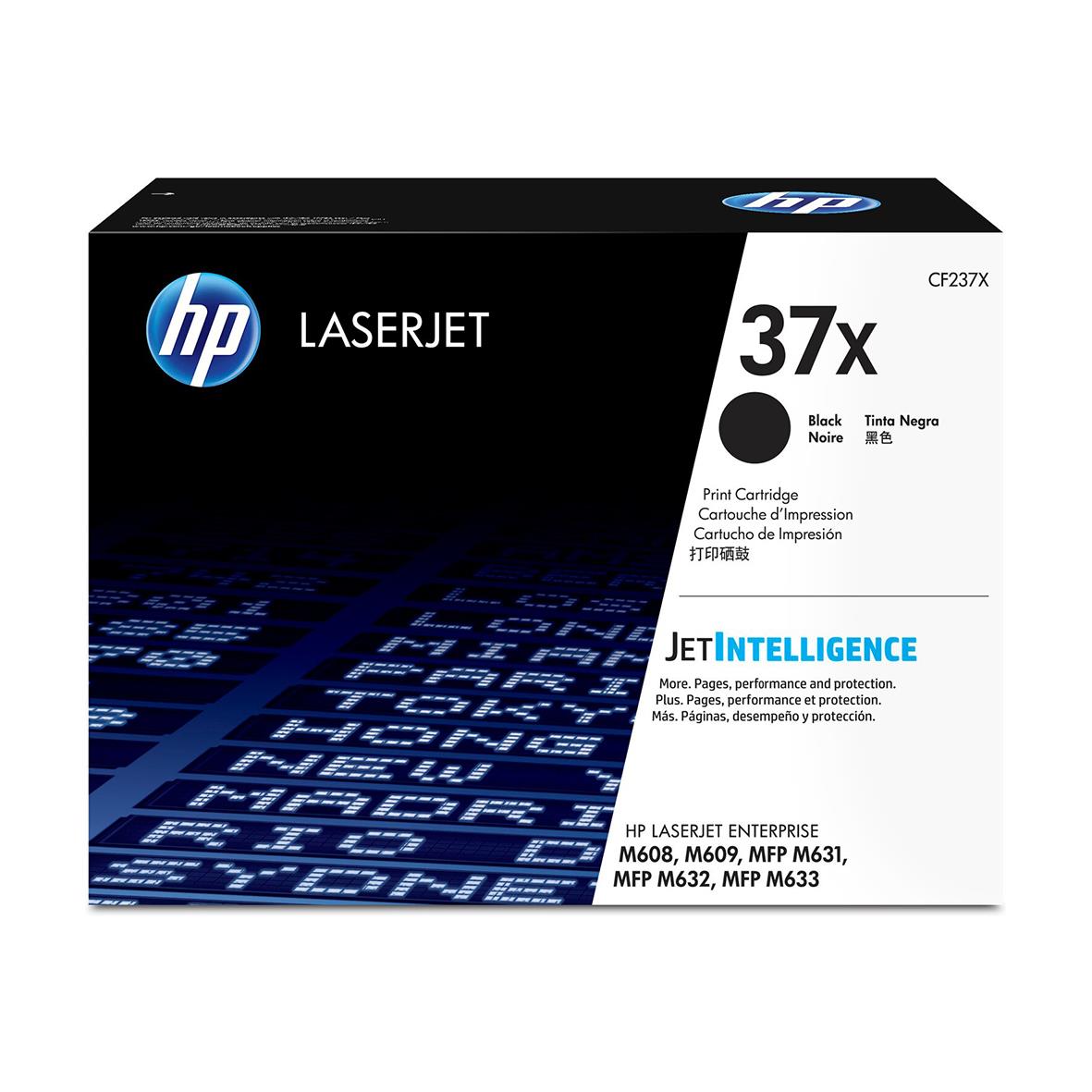 Lasertoner HP 37X 25000 Sidor CF237X Svart