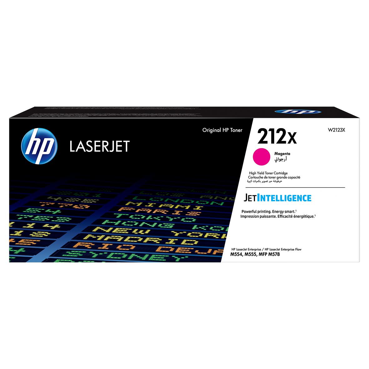 Lasertoner HP 212X 10000 Sidor W2123X Magenta