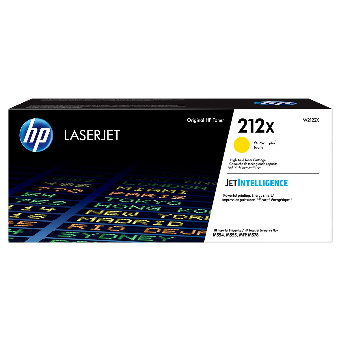 Lasertoner HP 212X 10000 Sidor W2122X Gul