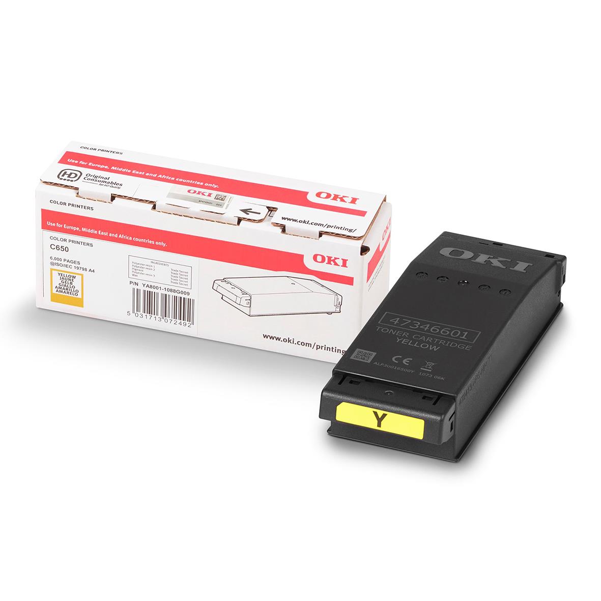 Lasertoner OKI C650 7000 sid yellow