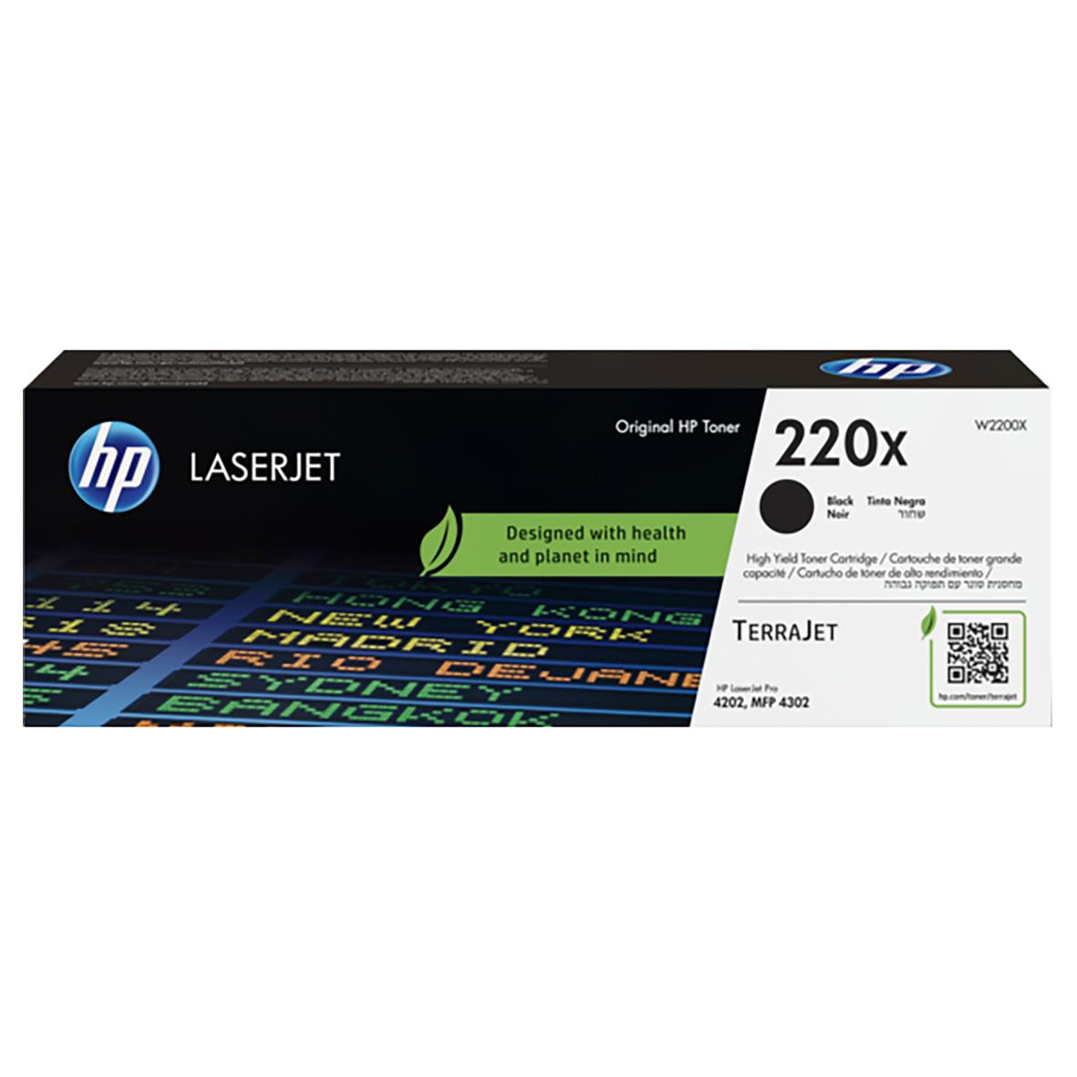 Lasertoner HP 220X 7500 Sidor W2200X Svart 27044108