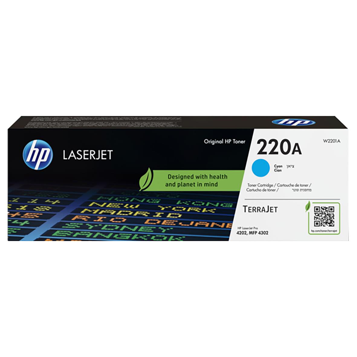 Lasertoner HP 220A 1800 Sidor W2201A Cyan 27044109