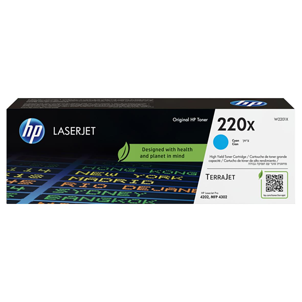 Lasertoner HP 220X 5500 Sidor W2201X Cyan