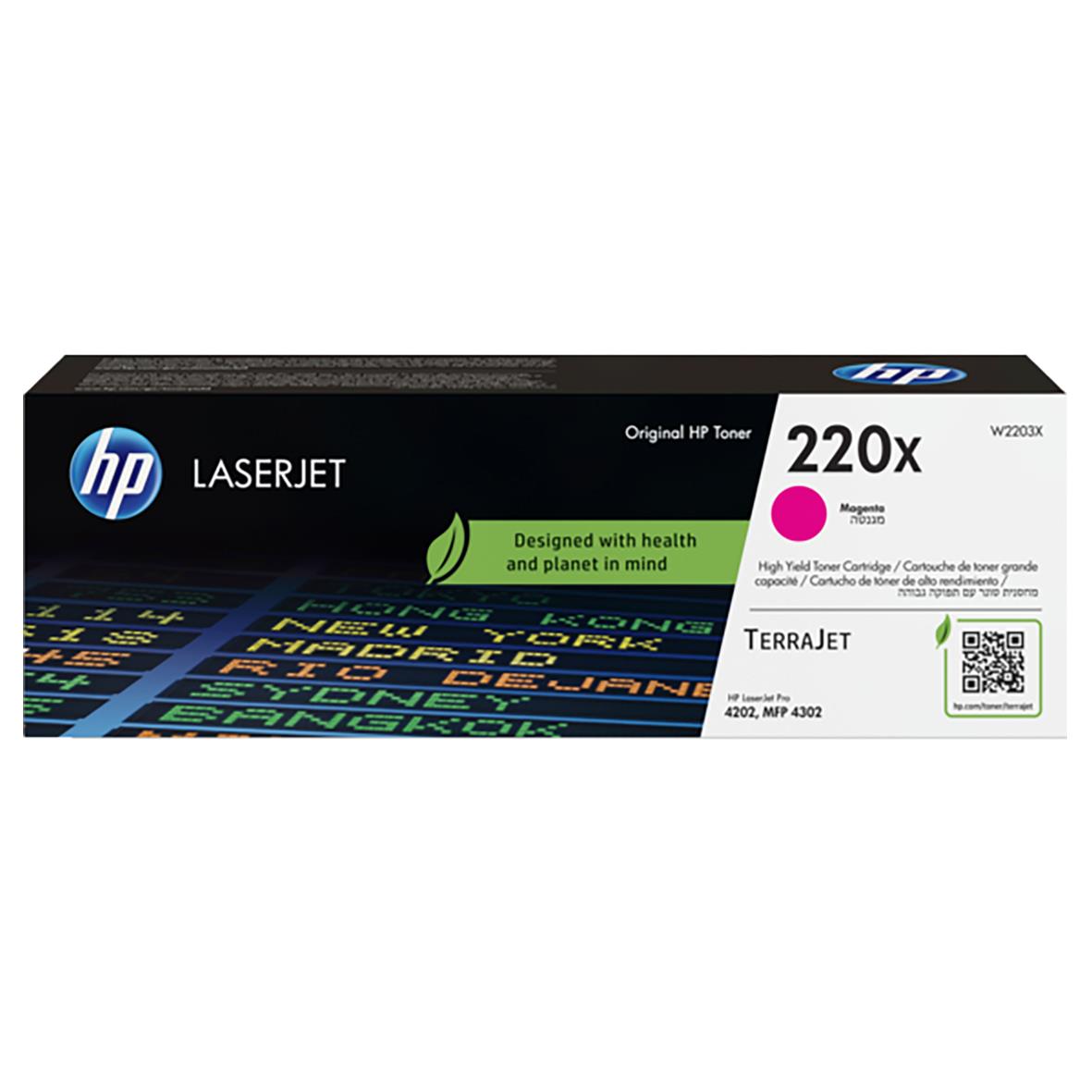 Lasertoner HP 220X 5500 Sidor W2203X Magenta 27044114