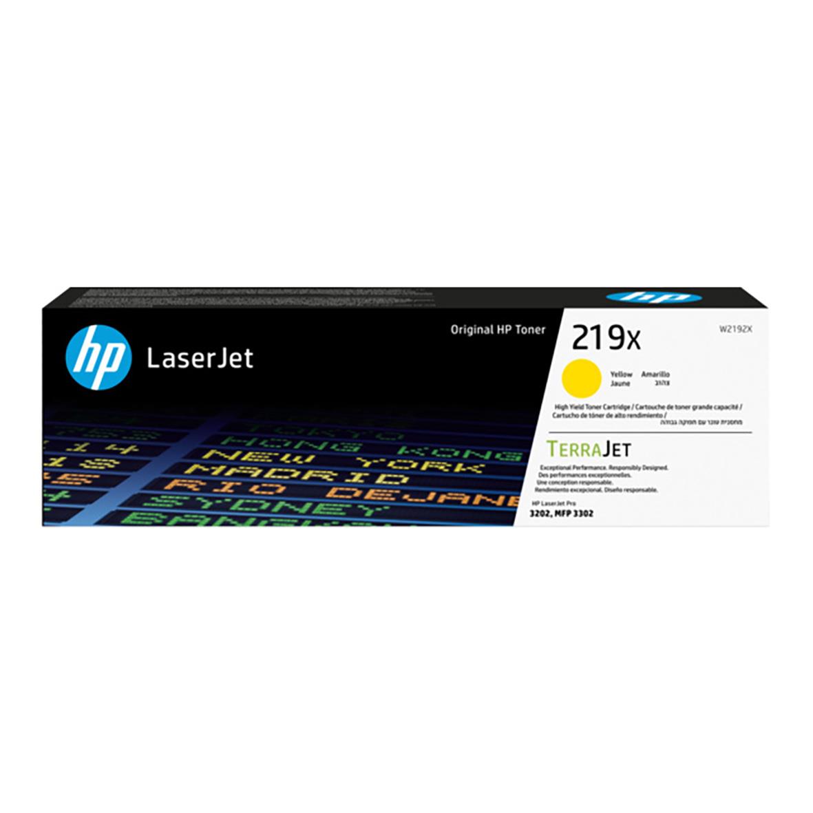 Lasertoner HP 219X 2500 sidor W2192X Gul 27044210