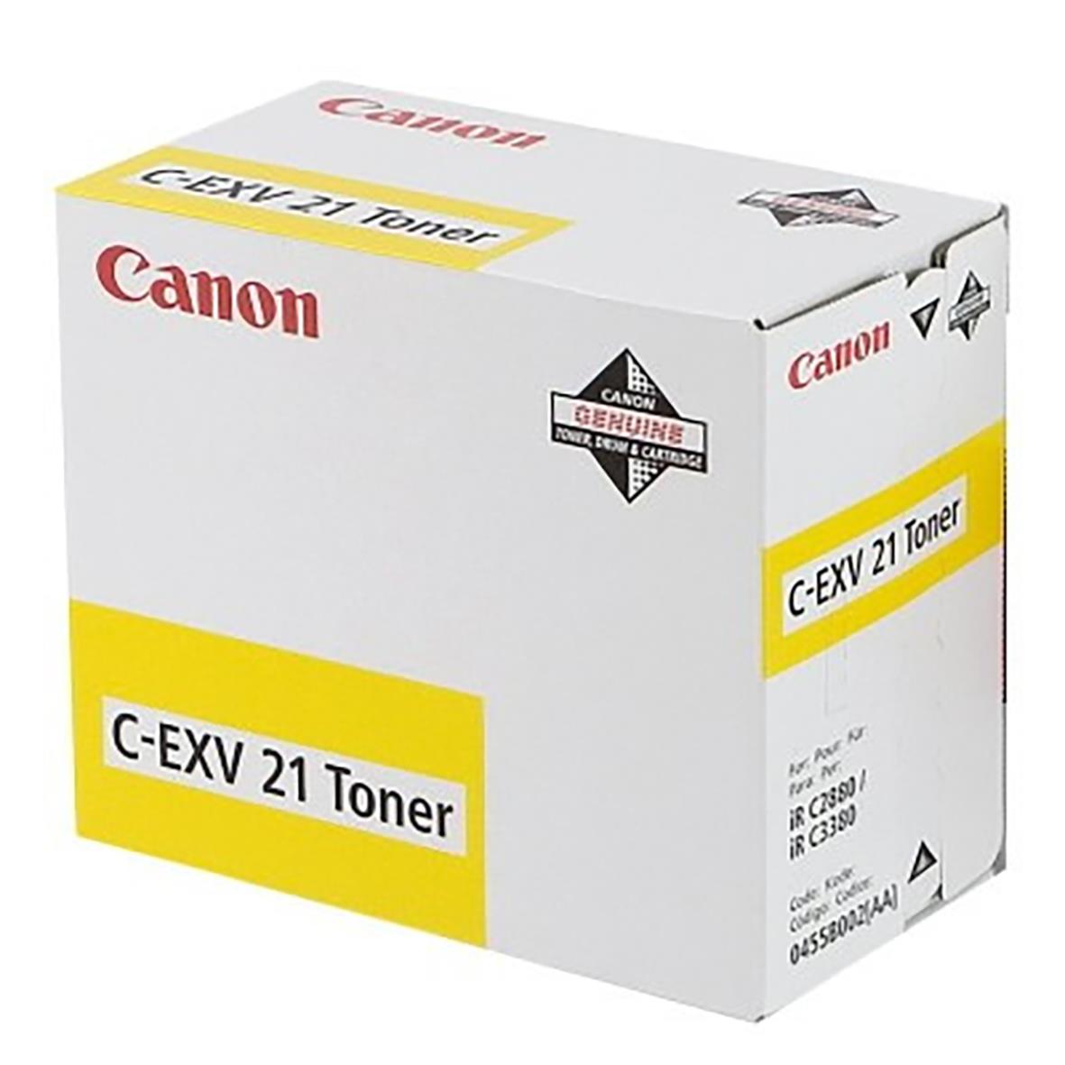 Lasertoner Canon C-Exv21 0455B002 Gul 32110107