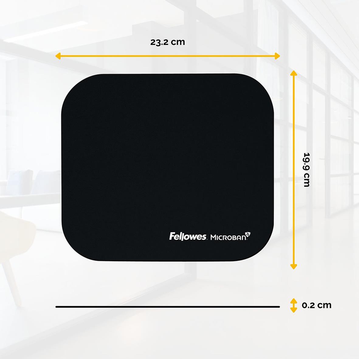 Musmatta Fellowes Microban Svart 36040490_3