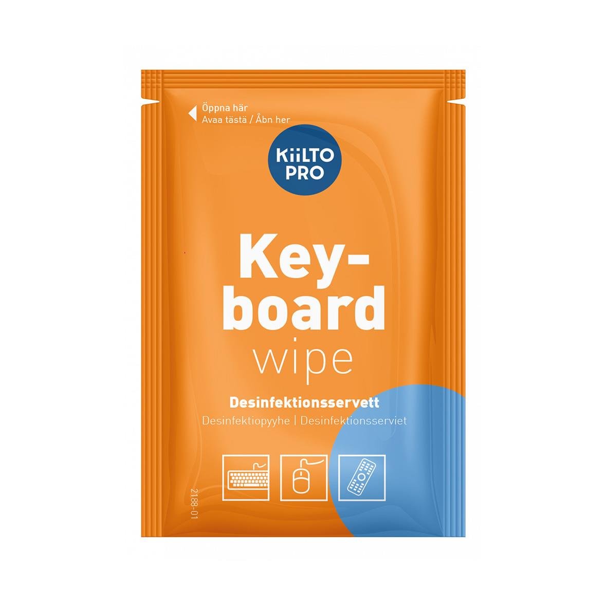 Rengöringsduk Kiilto Keyboard Wipes singelpack 36060048_2