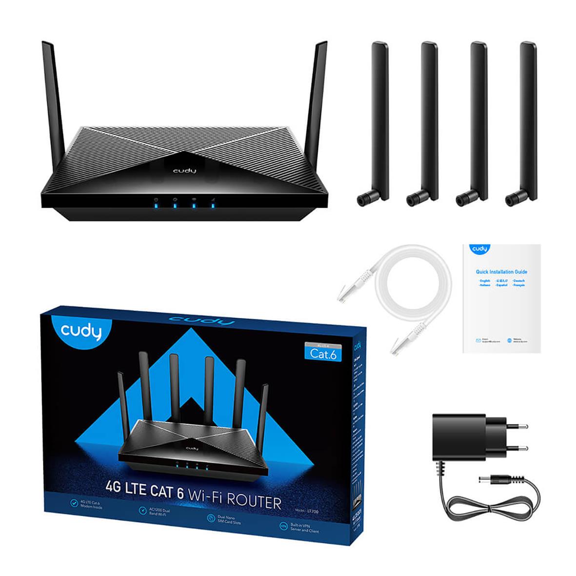 Wi-Fi Router Cudy LT700 Cat 6 AC1200 4G Dual Sim 36100187_5