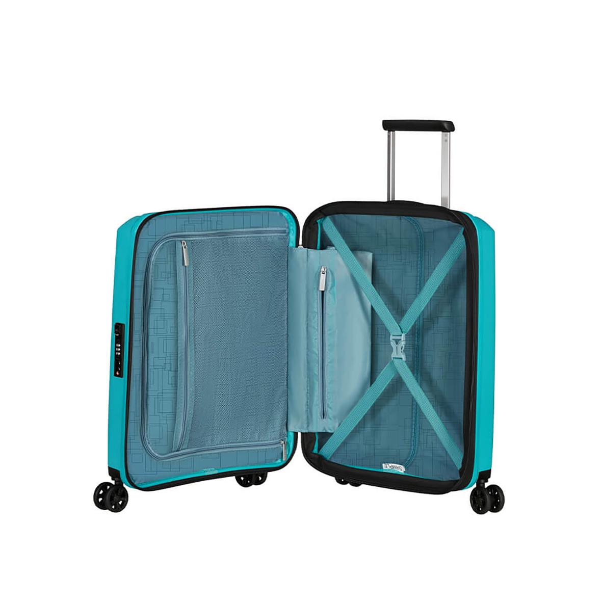 Kabinväska American Tourister Aerostep Spinner 55cm Turkos 37050217_4