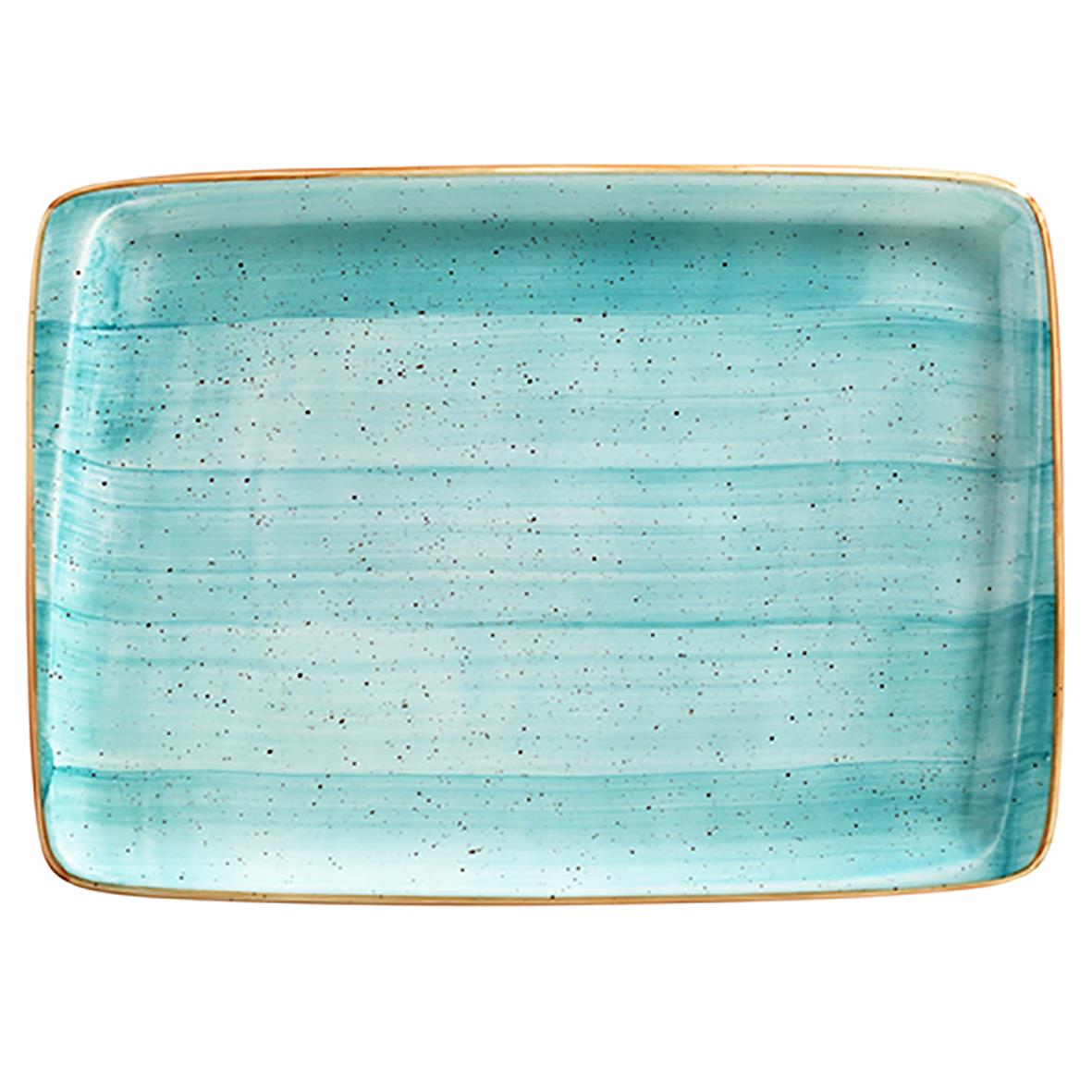 Tallrik Bonna Aura Flat Aqua 36x25cm 48010060