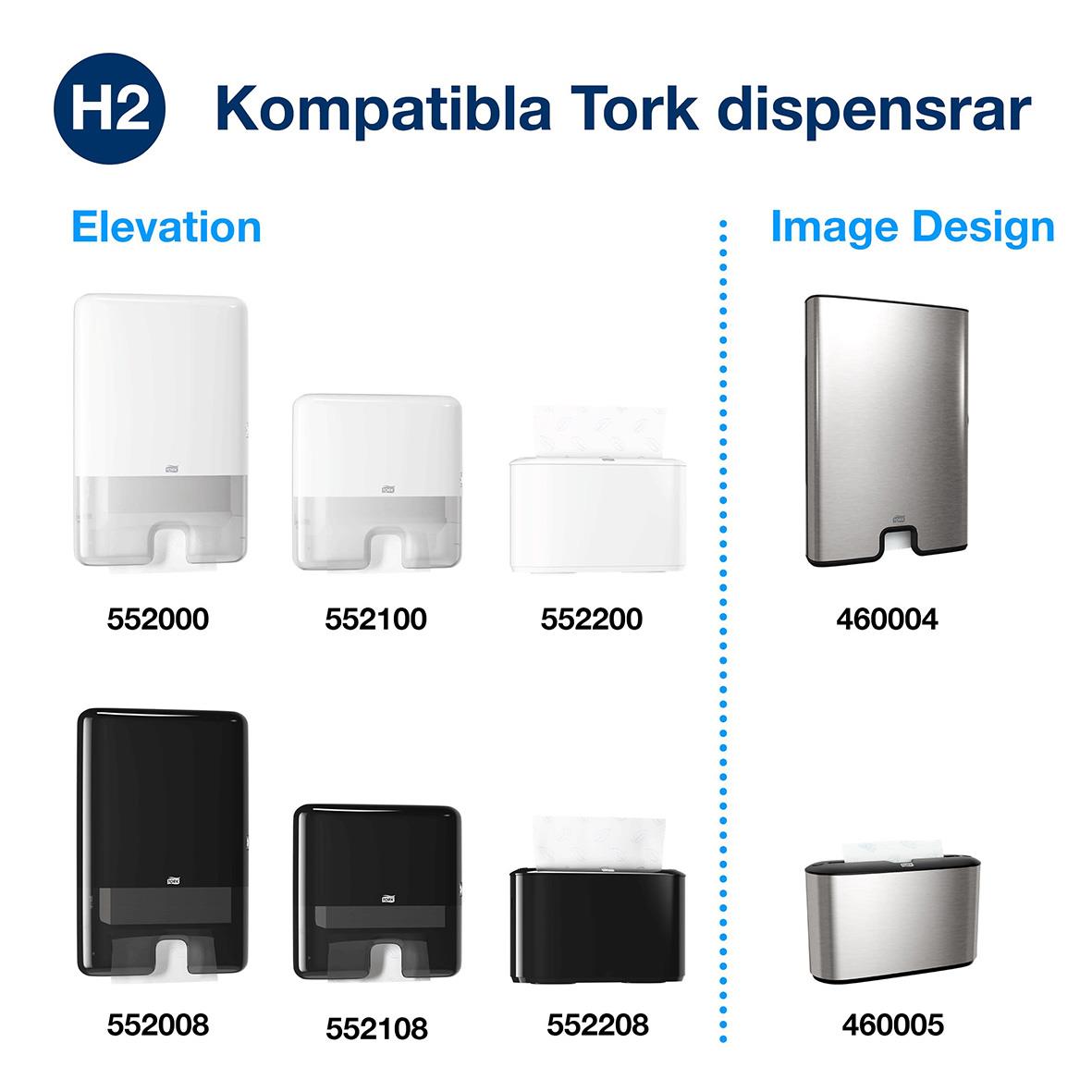 Pappershanduk Tork H2 Adv 2-lg 212x255mm 50010208_5