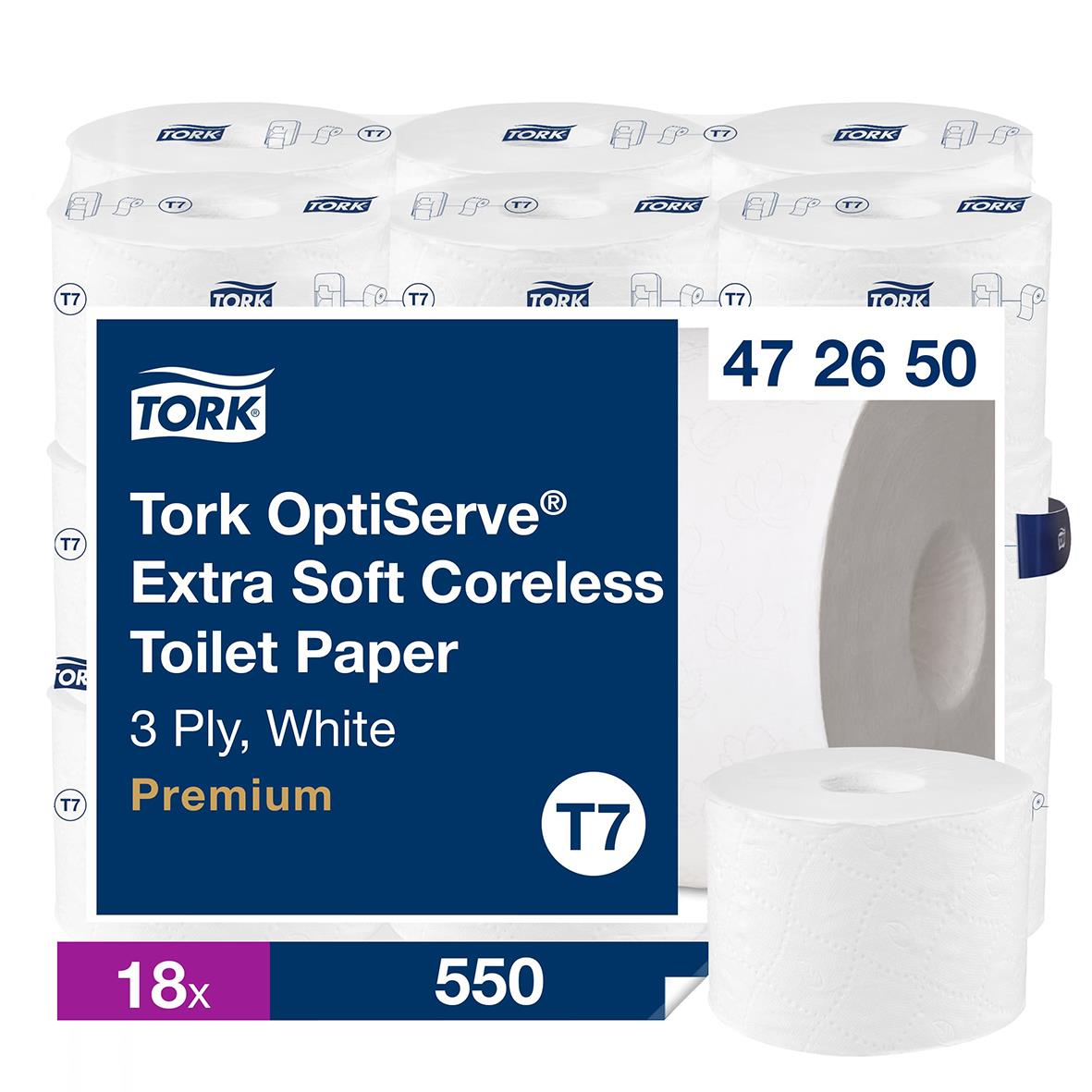 Toalettpapper Tork T7 Coreless Premium 3-lg Vit 63,3m 50030159_1