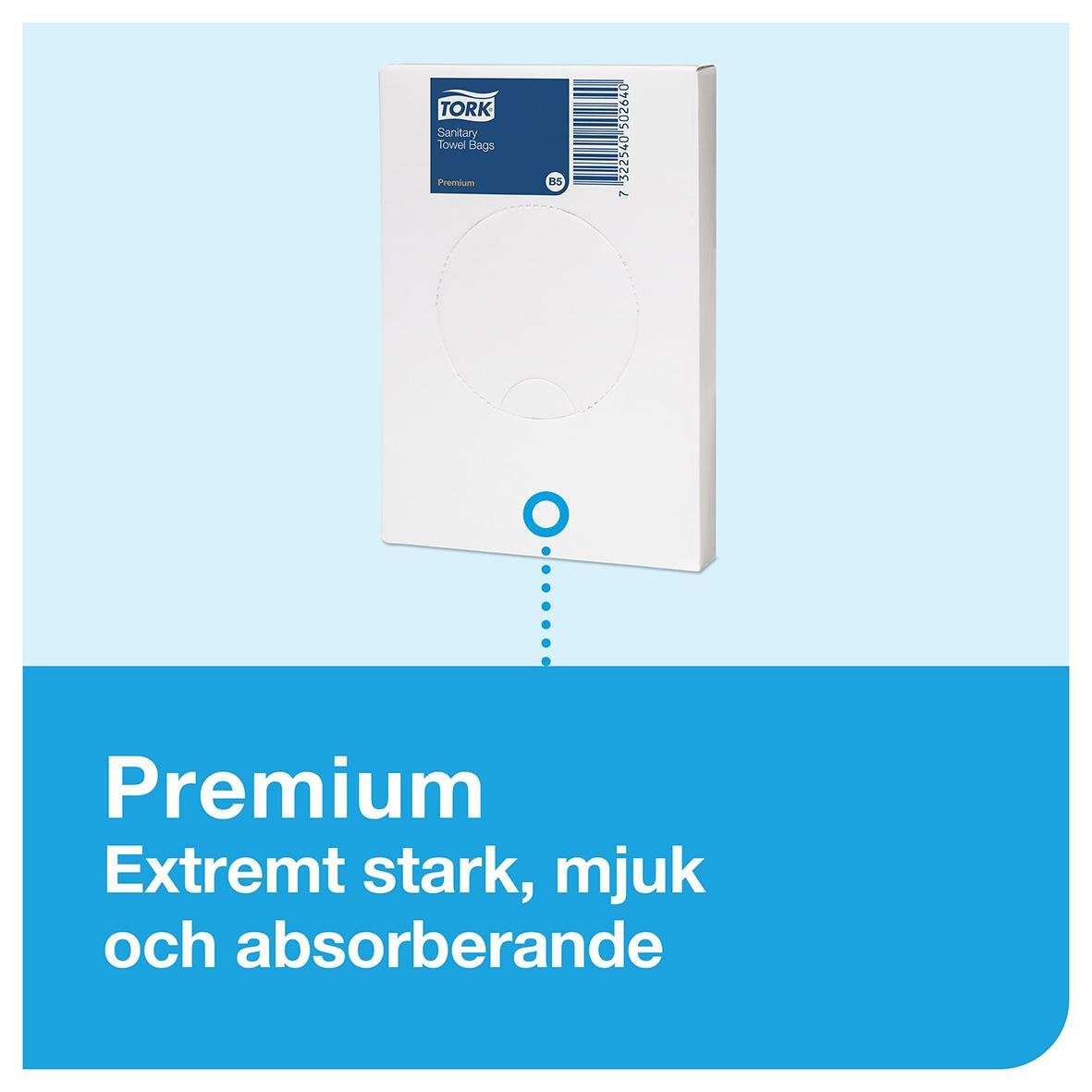 Sanitetspåshållare Tork B5 dispenser Vit 50250074_2