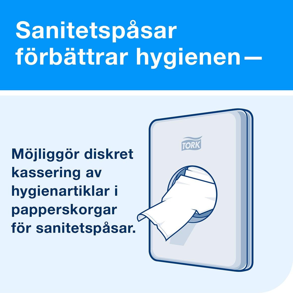 Sanitetspåshållare Tork B5 dispenser Vit 50250074_4