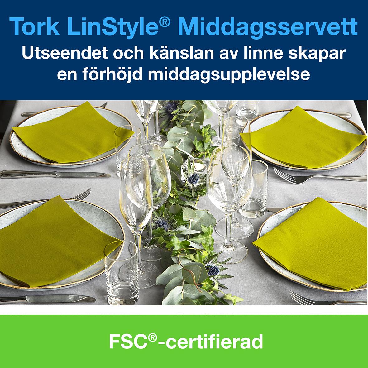 Servett Tork LinStyle Pistage 39x39cm 50250193_3