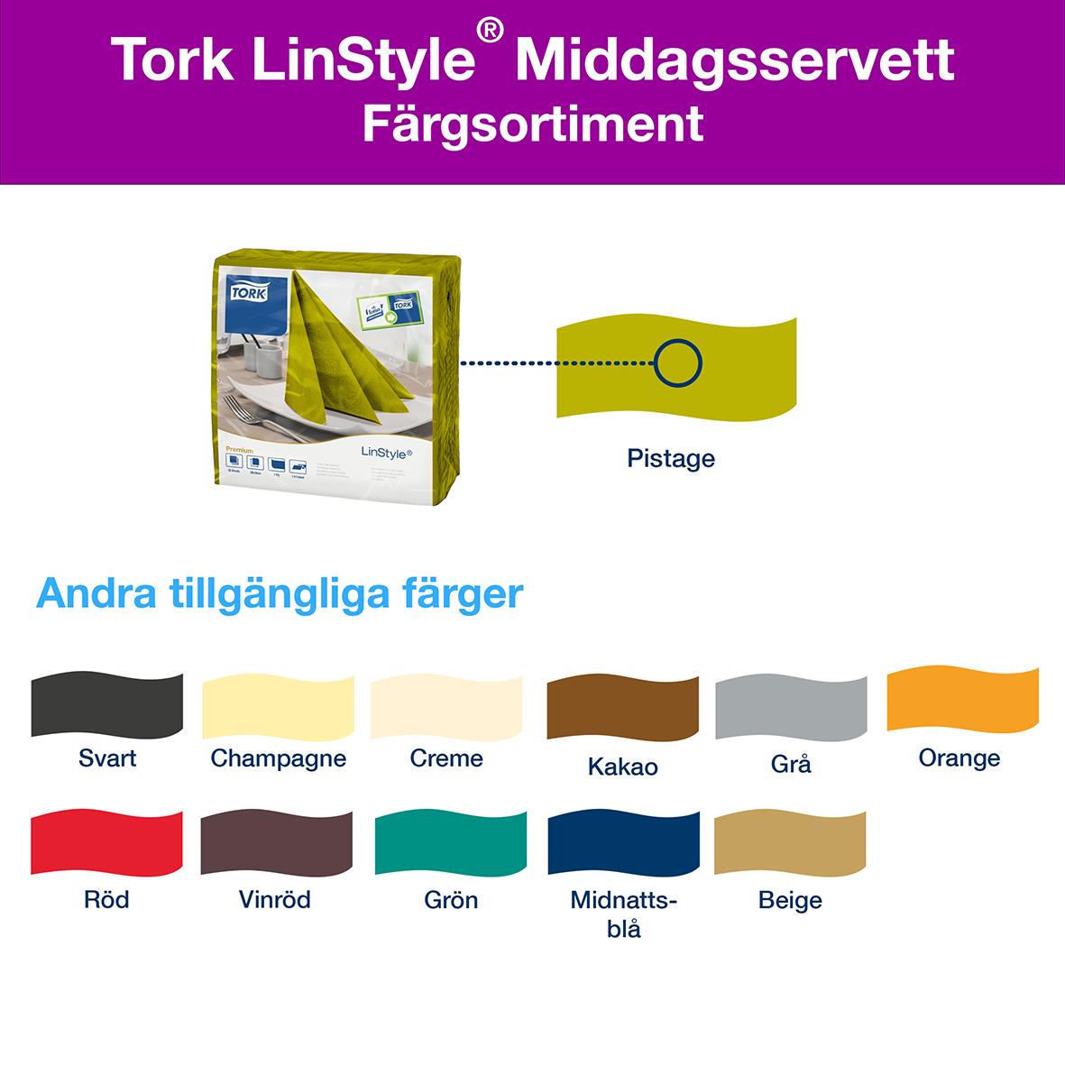 Servett Tork LinStyle Pistage 39x39cm 50250193_4