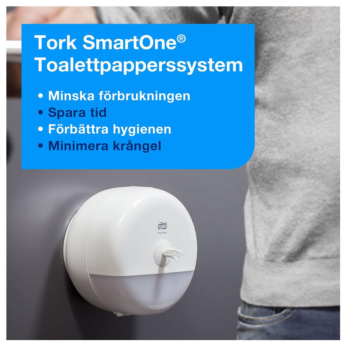 Dispenser Toalettpapper Tork T9 SmartOne Mini vit 50250297_6